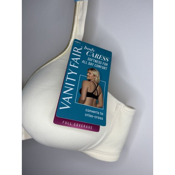 VANITY FAIR NEW Full Coverage Bra Womens 36C Converts Criss Cross Body Caress - Picture 4 of 7